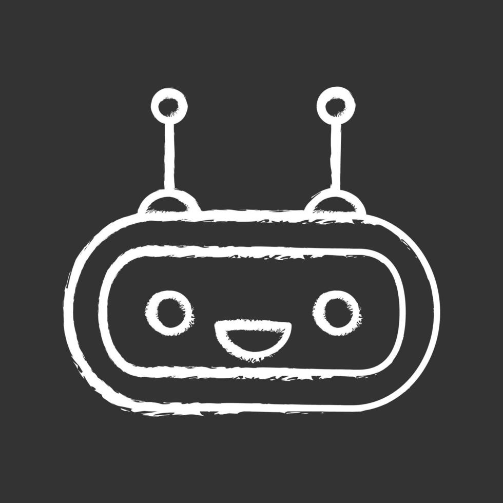 Chatbot chalk icon vector