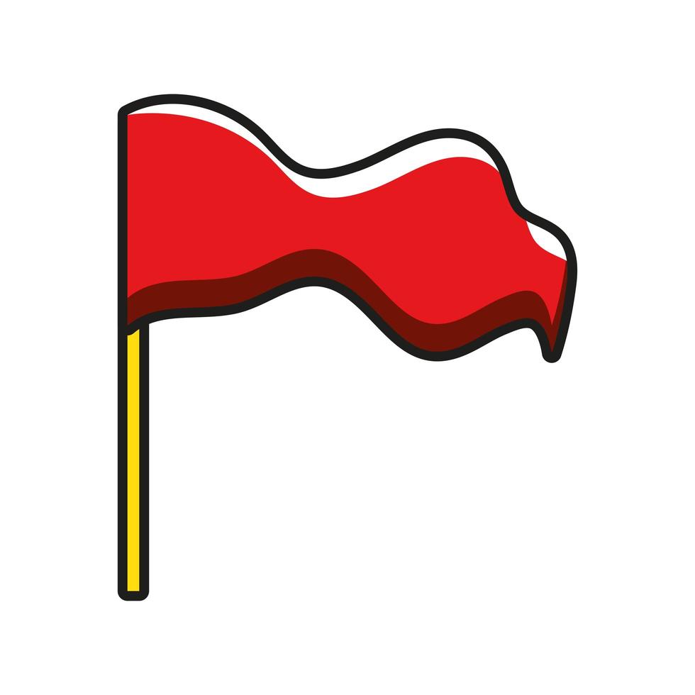 red flag marker vector