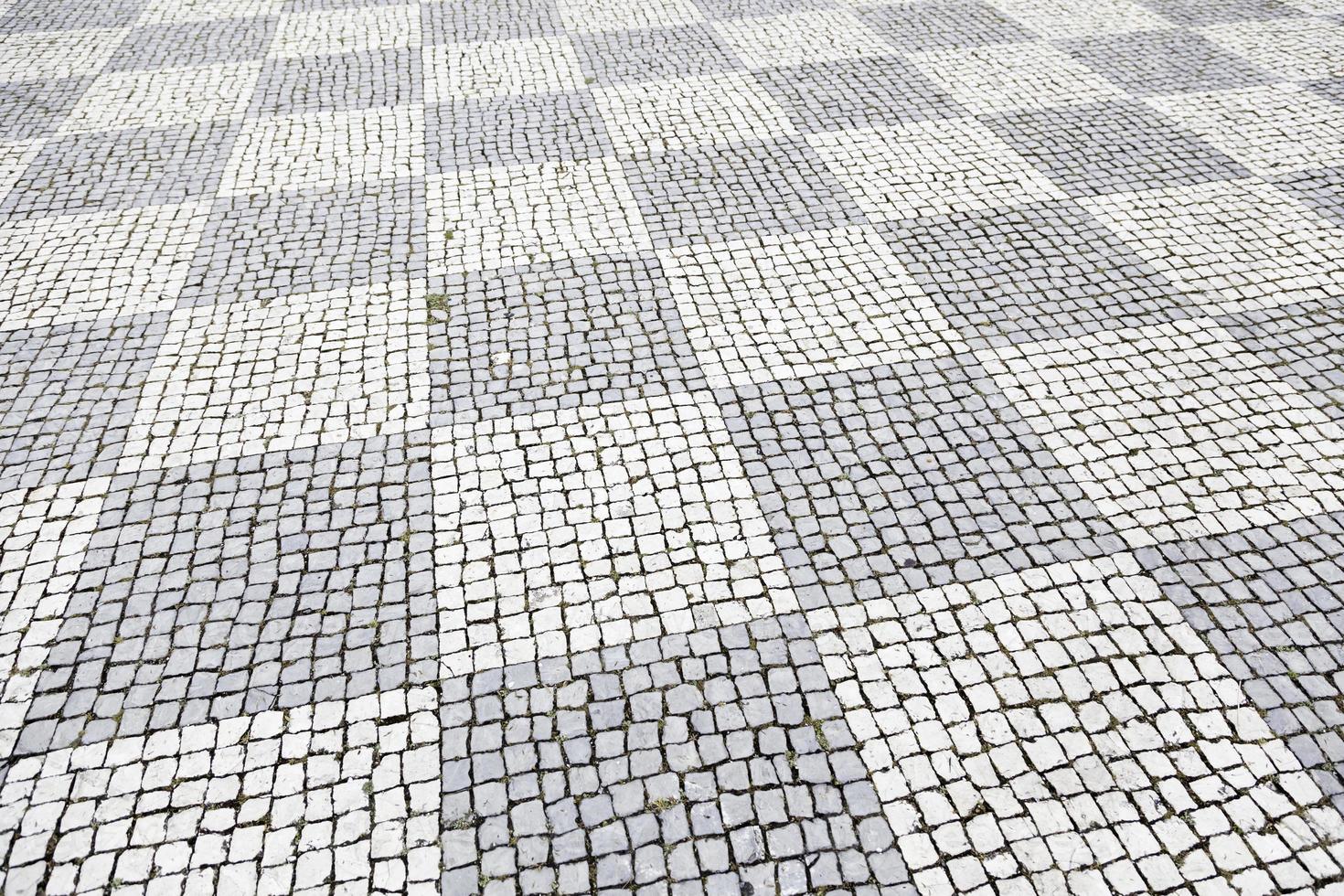 Typical stone floor of Lisbon photo