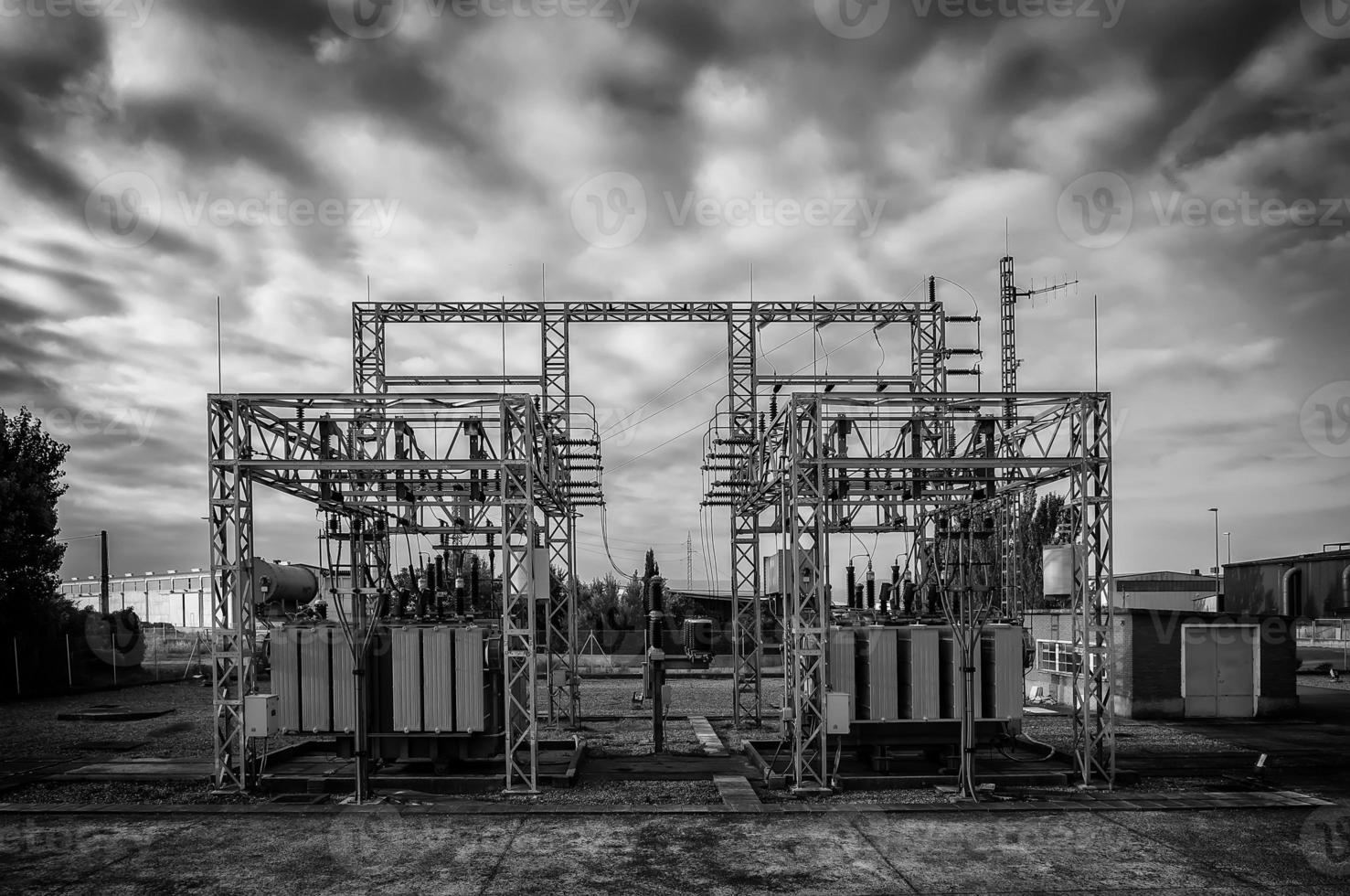 Power station on cloudy day photo