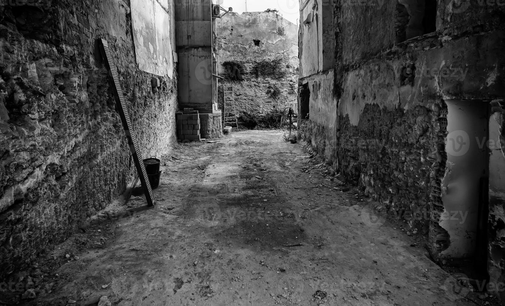 Old ruined alley photo