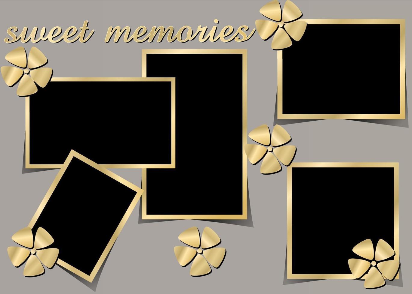 vector de plantilla de marco de foto de collage 3743499 Vector en Vecteezy