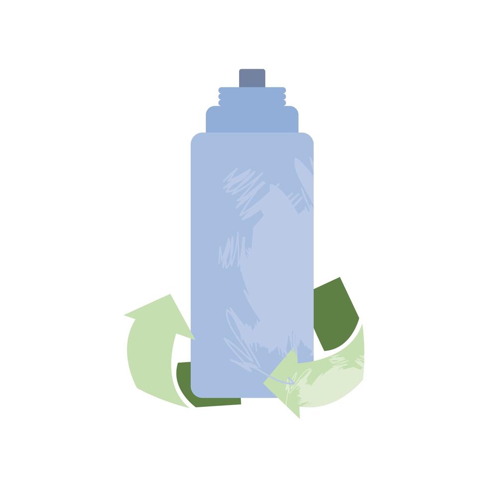 botella de agua reutilizable vector