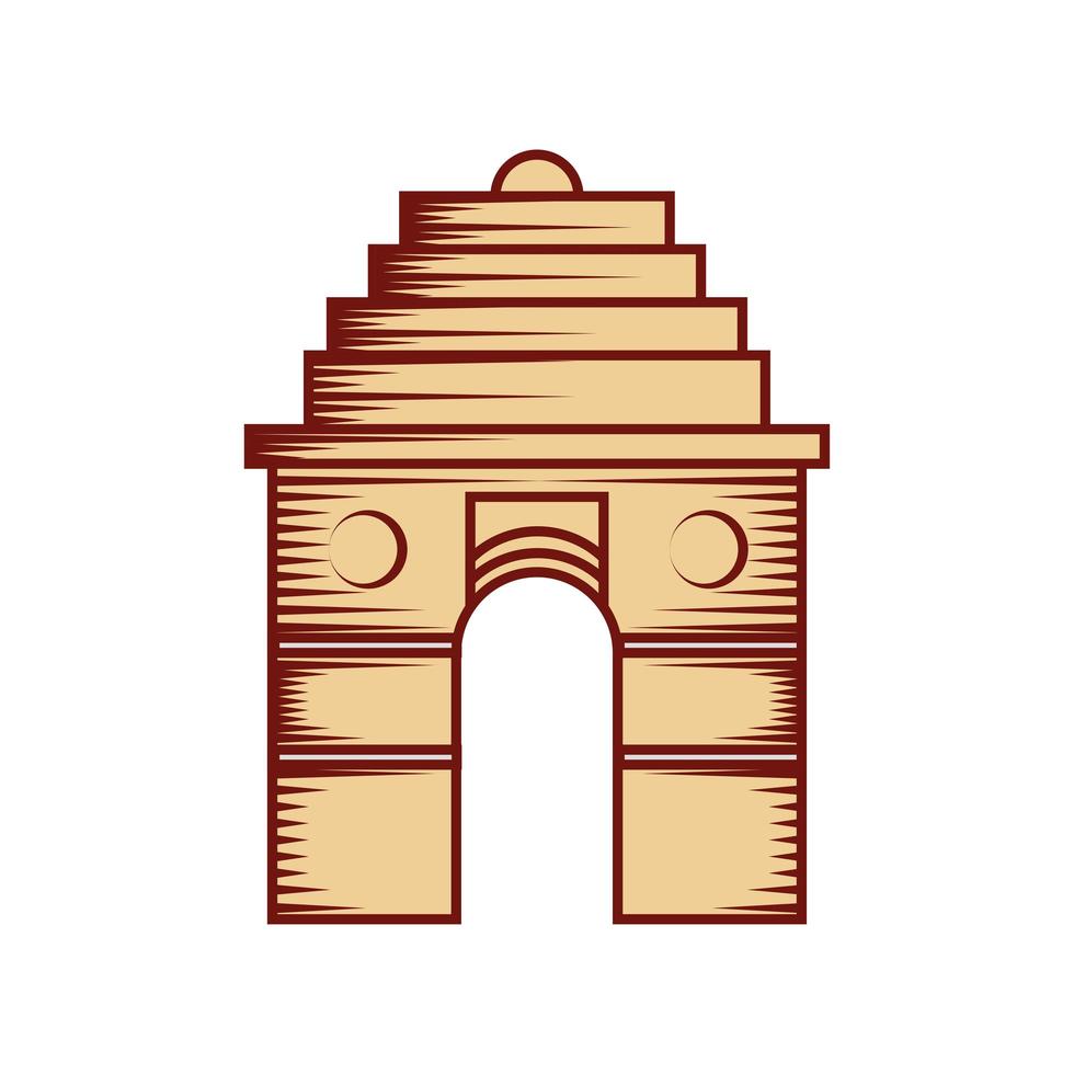 india gate monument vector