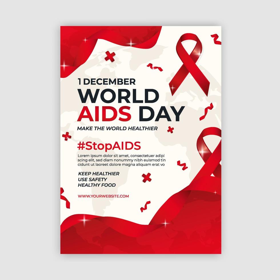 Poster Template World Aids Day vector