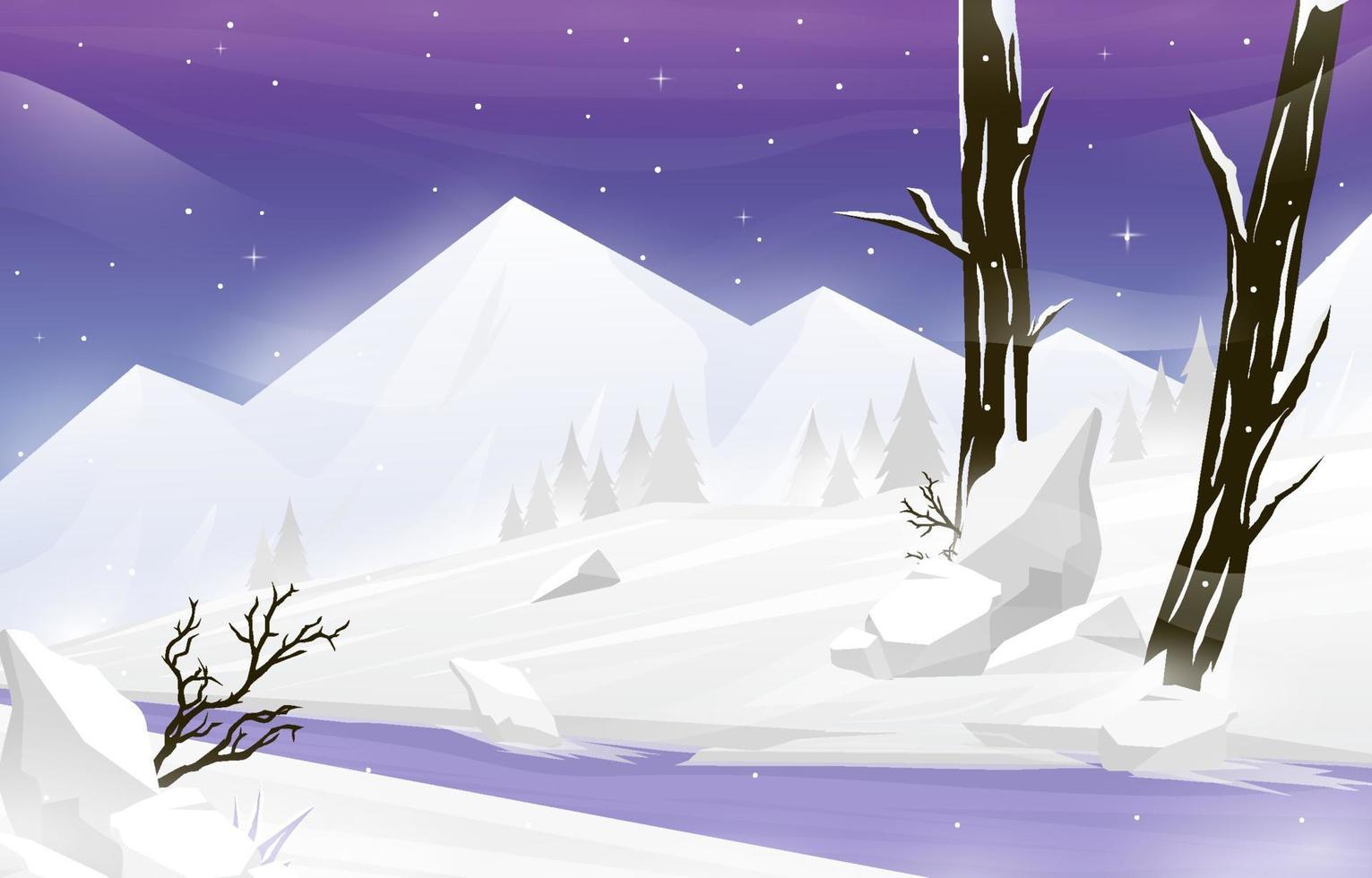 paisaje de invierno vector