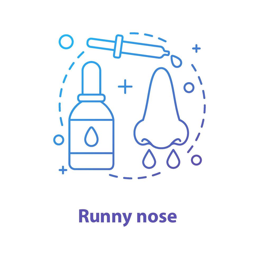 Runny nose concept icon vector
