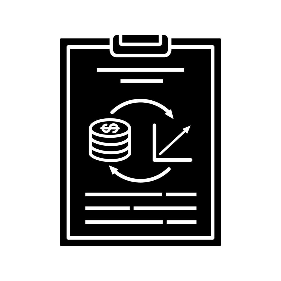 Performance audit glyph icon vector