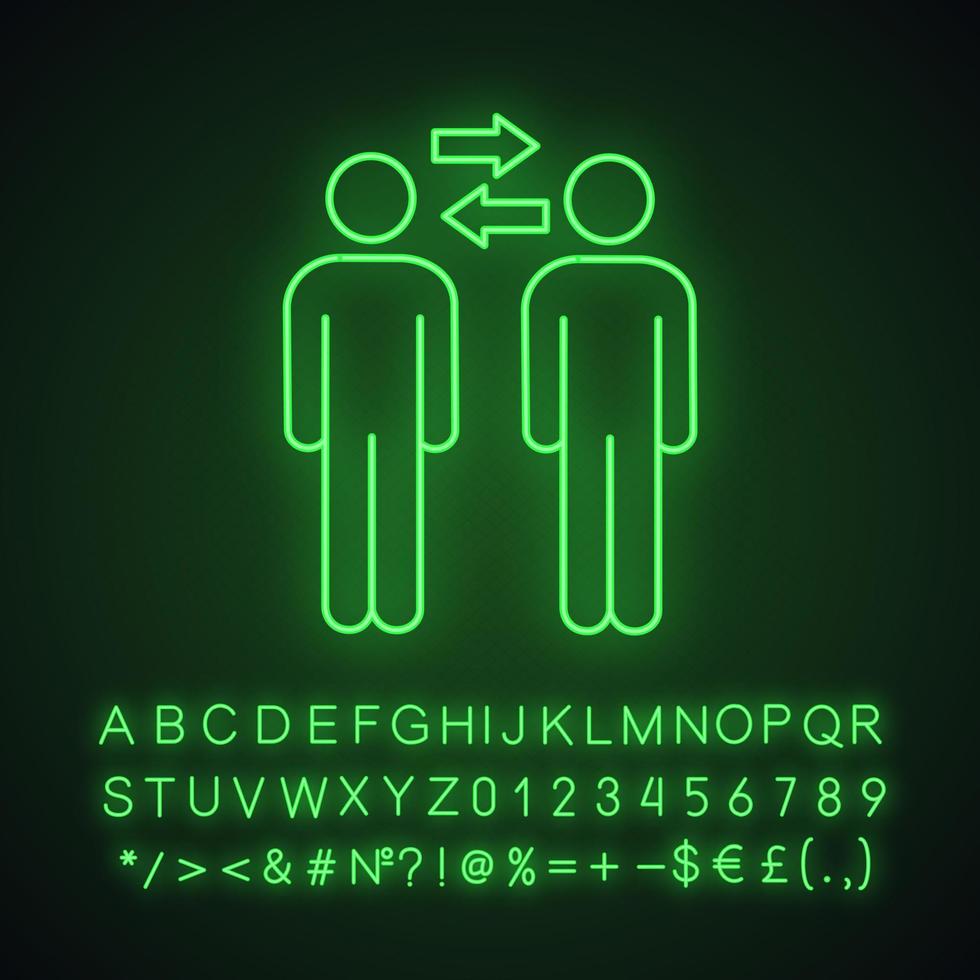 Partnership neon light icon vector