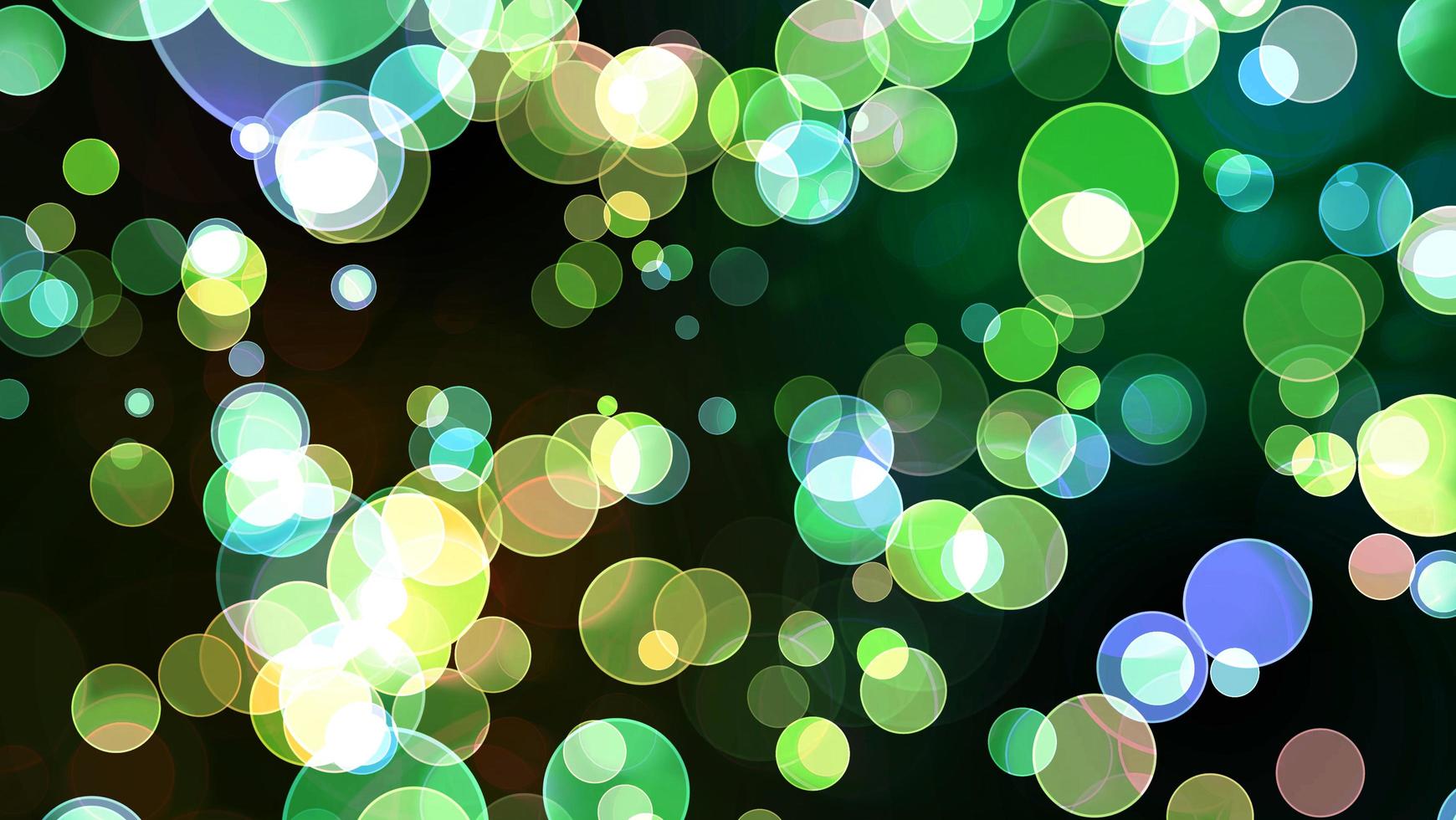 Colorful blue green light bubble divine dimension bokeh blur absract photo