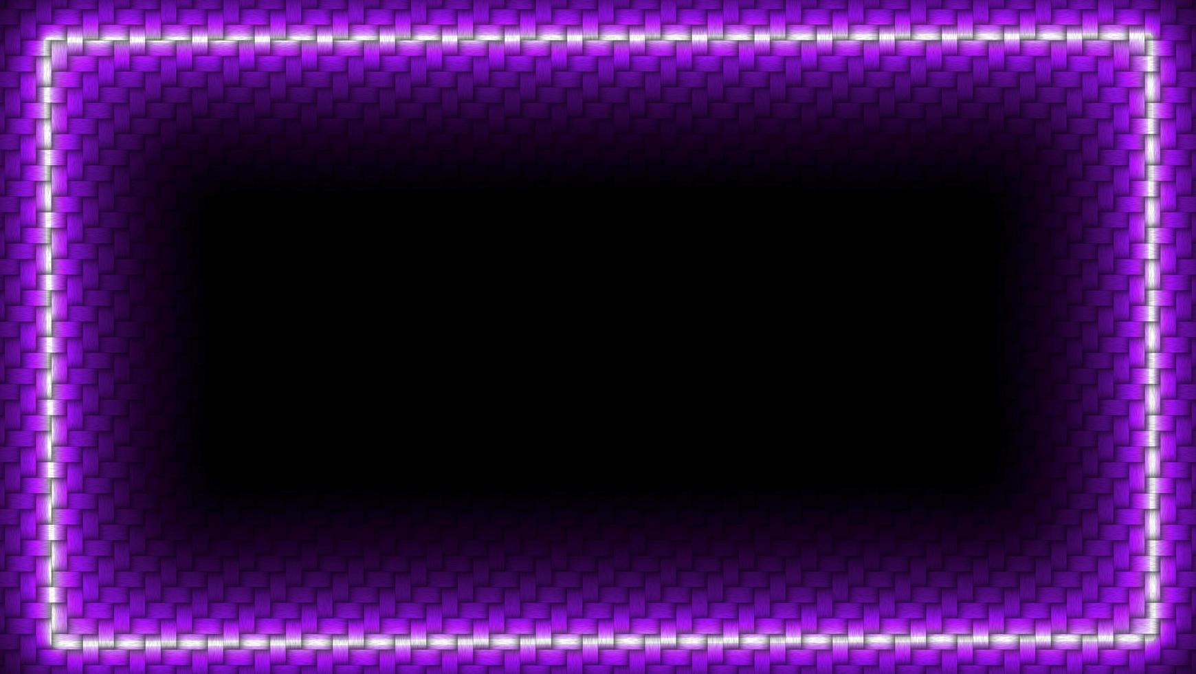 purple neon light on border glow on brick  texture background photo