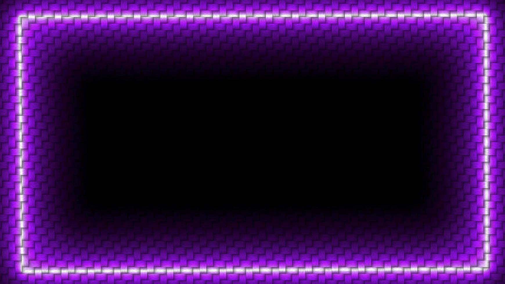 purple neon light on border glow on brick  texture background photo