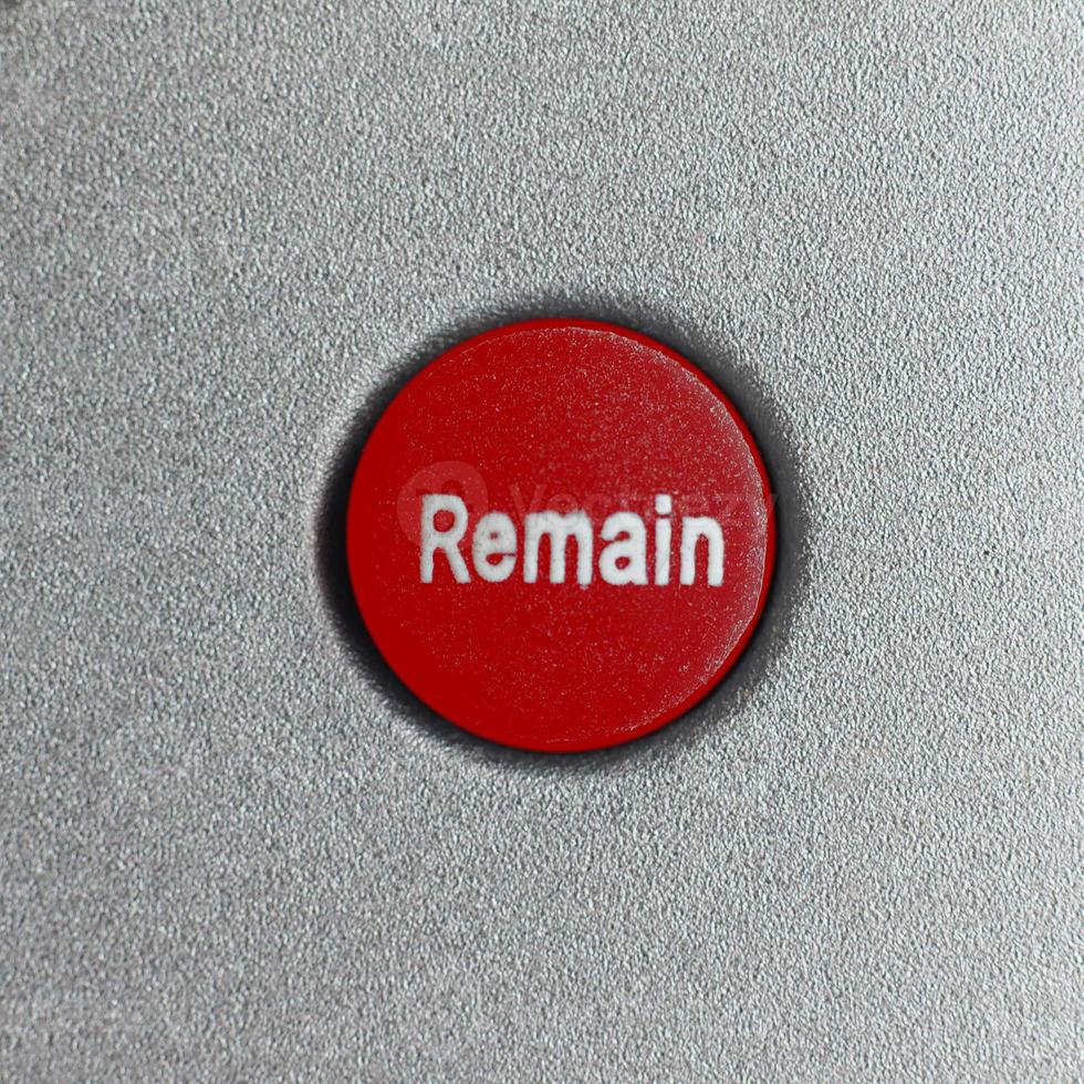 Red Remain button photo