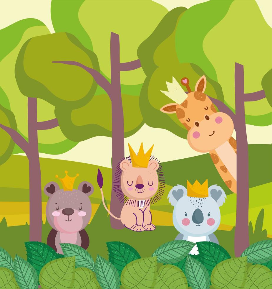 jungle animals wildlife vector