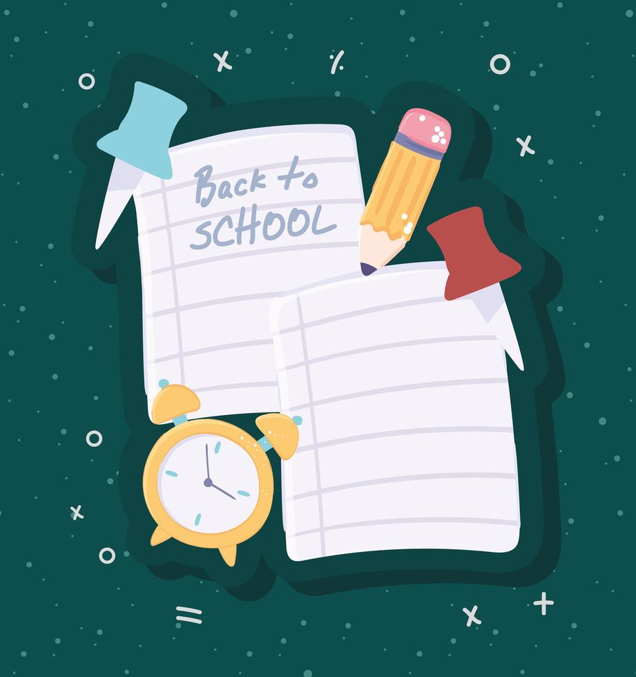 back to school sheets vector