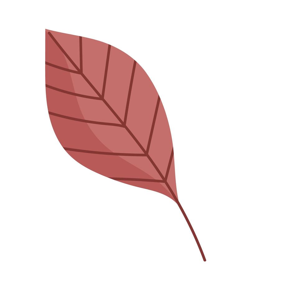 leaf flora nature foliage cartoon icon isolated style vector