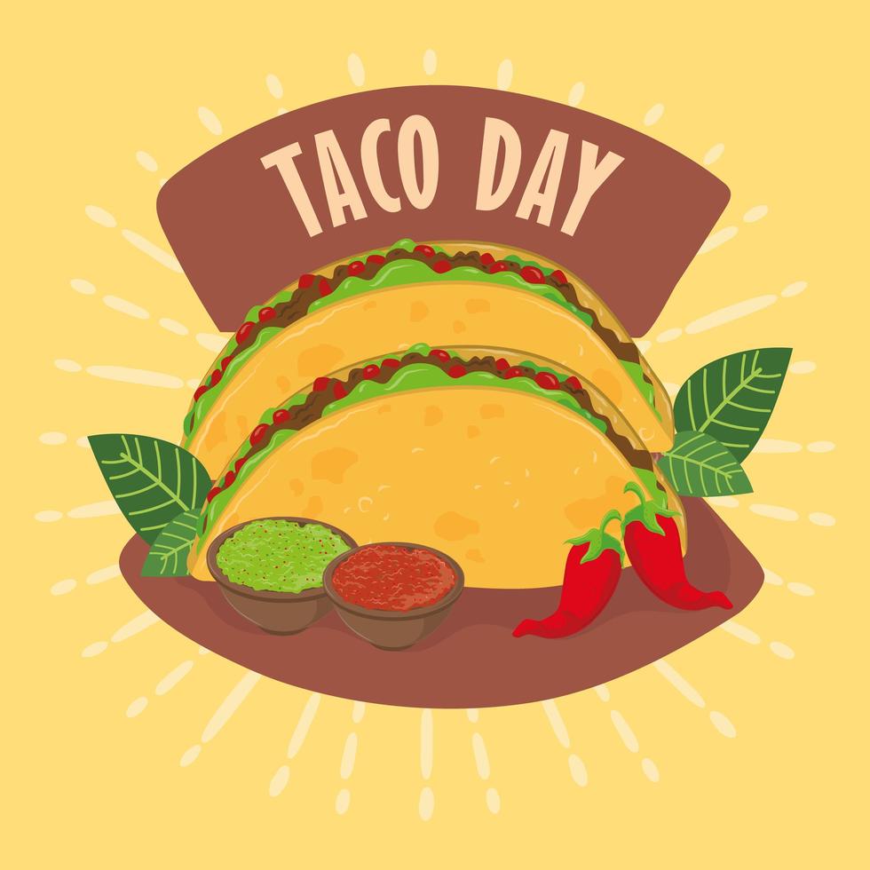 taco day, poster 3744546 Vector Art at Vecteezy