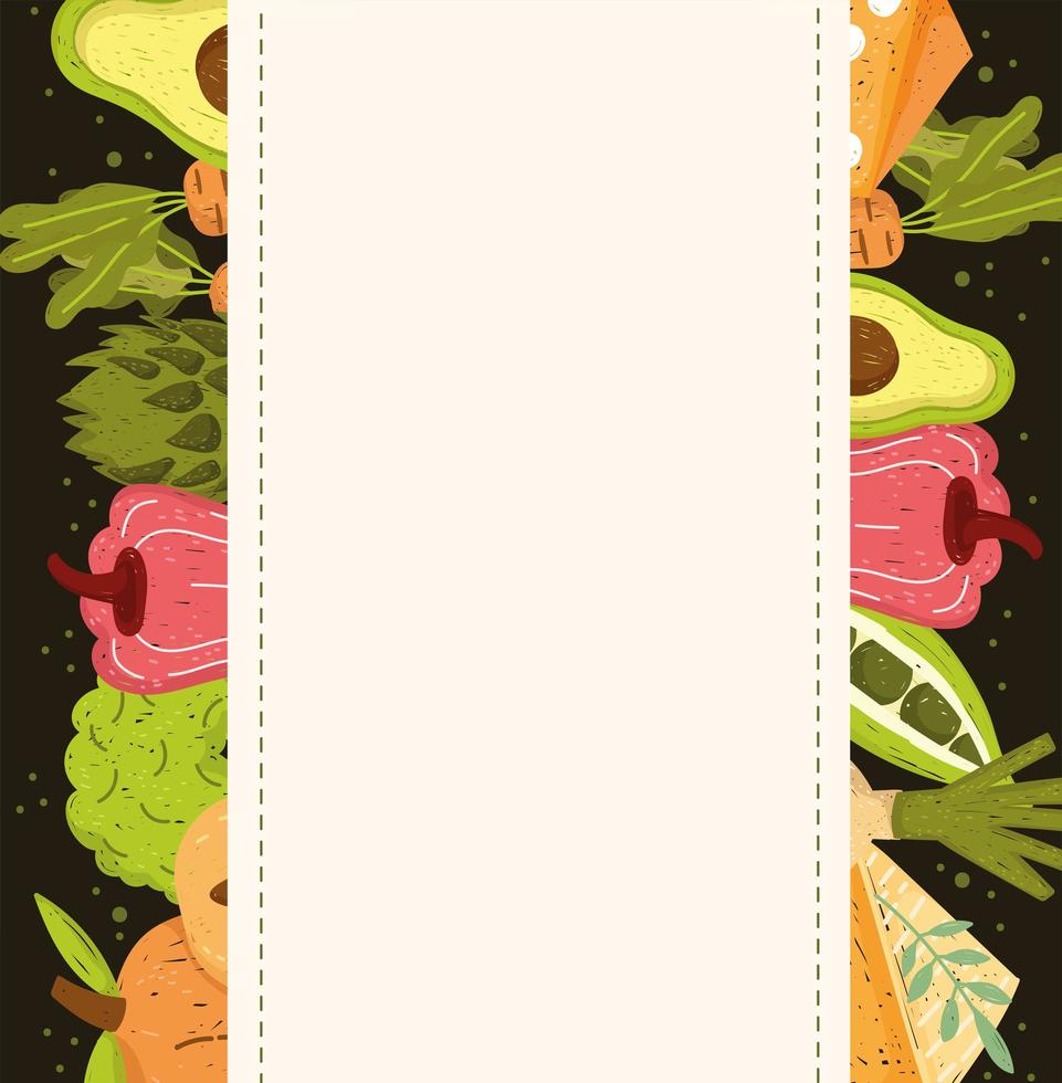 vegetables organic healthy vector
