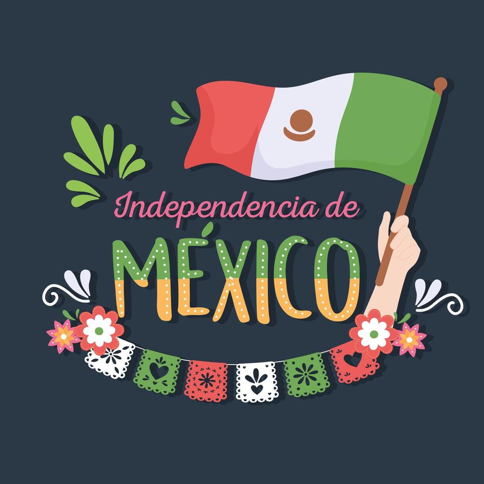 día de la independencia de méxico vector