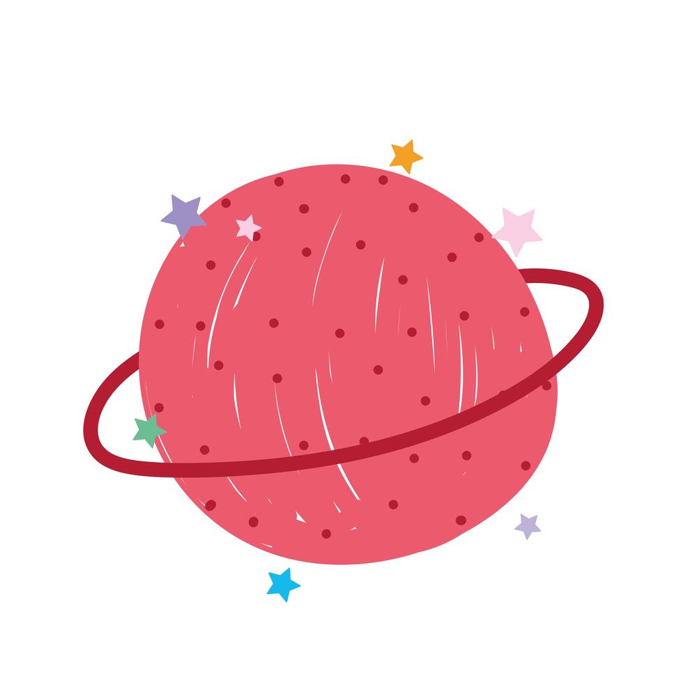 space planet astronomy adventure explore cartoon vector