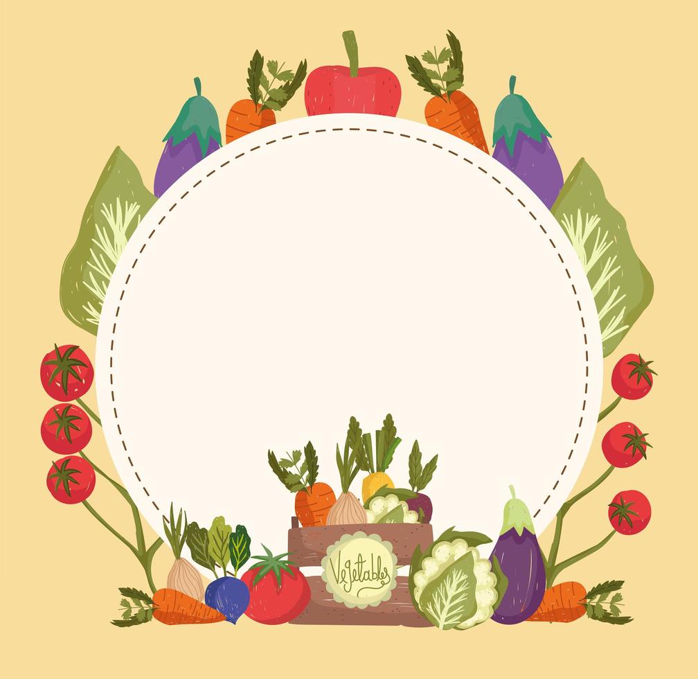 vegetables and banner vector