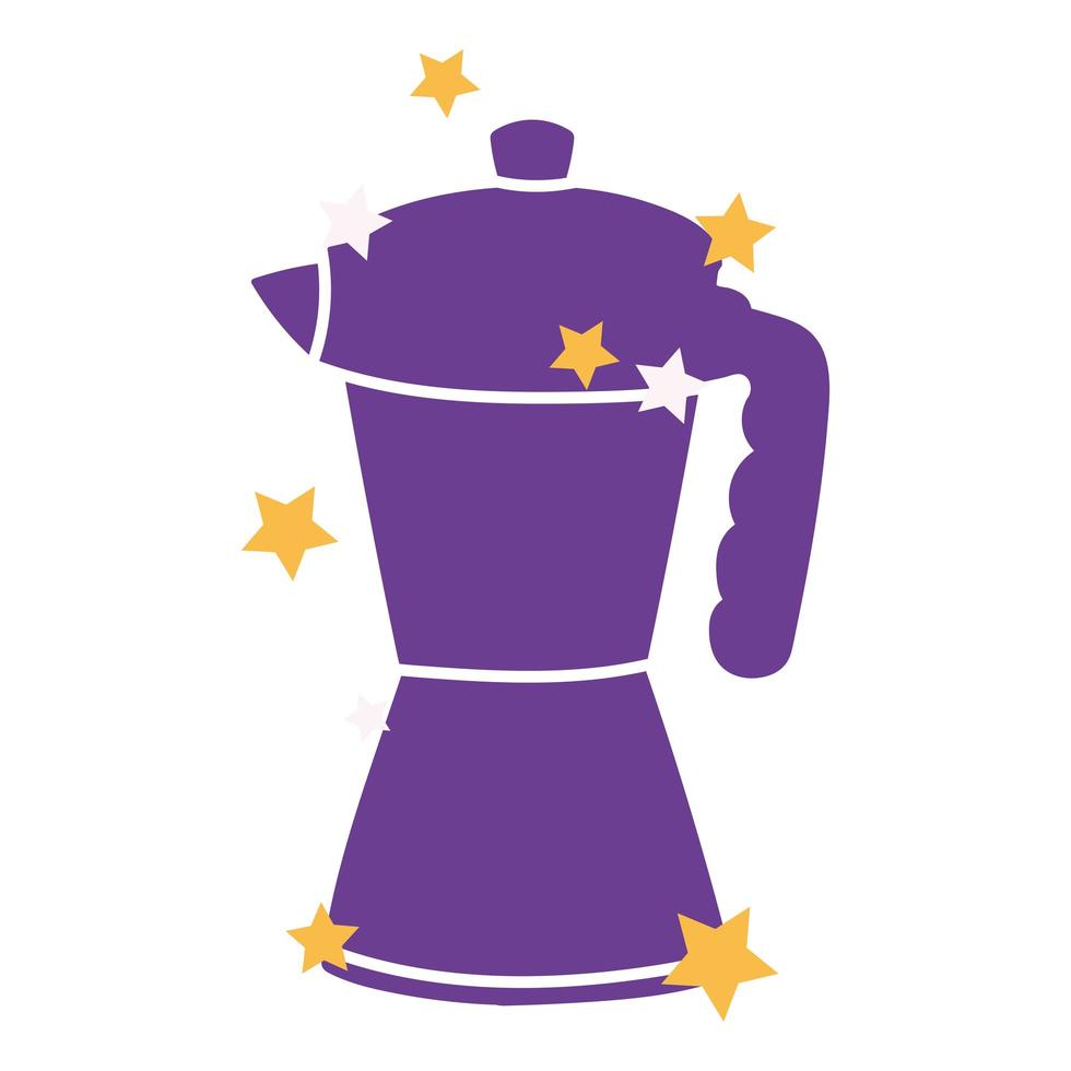 cooking coffee maker utensil cartoon flat icon vector