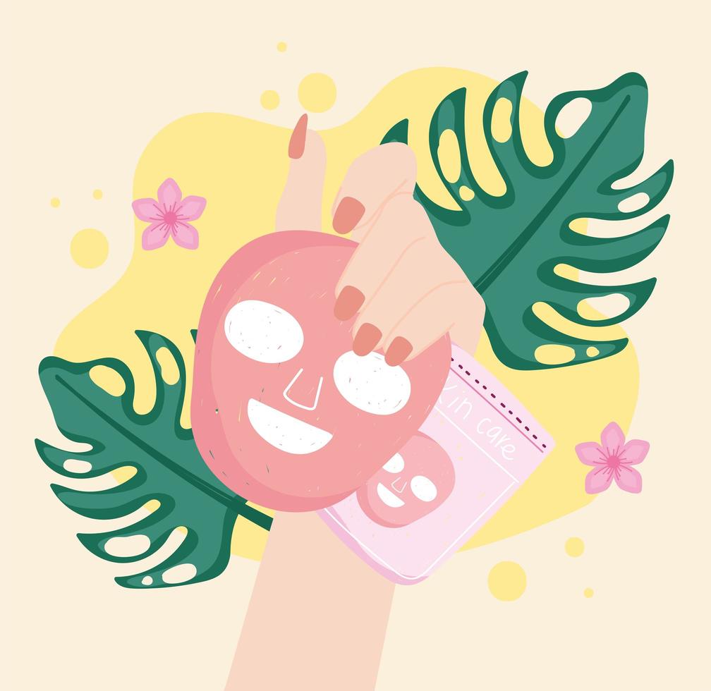 skincare sheet mask vector