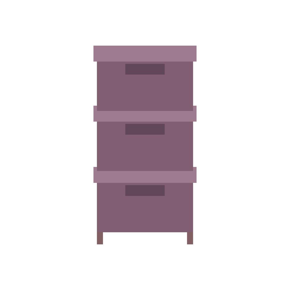 office cabinet drawer archive cartoon flat isolated style vector