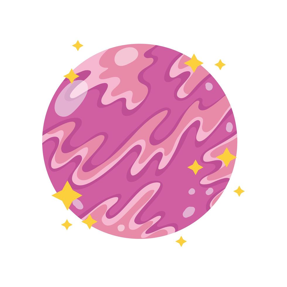 space planet pluto astronomy adventure explore cartoon flat style vector