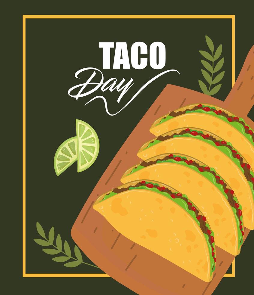 taco day, celebration vector