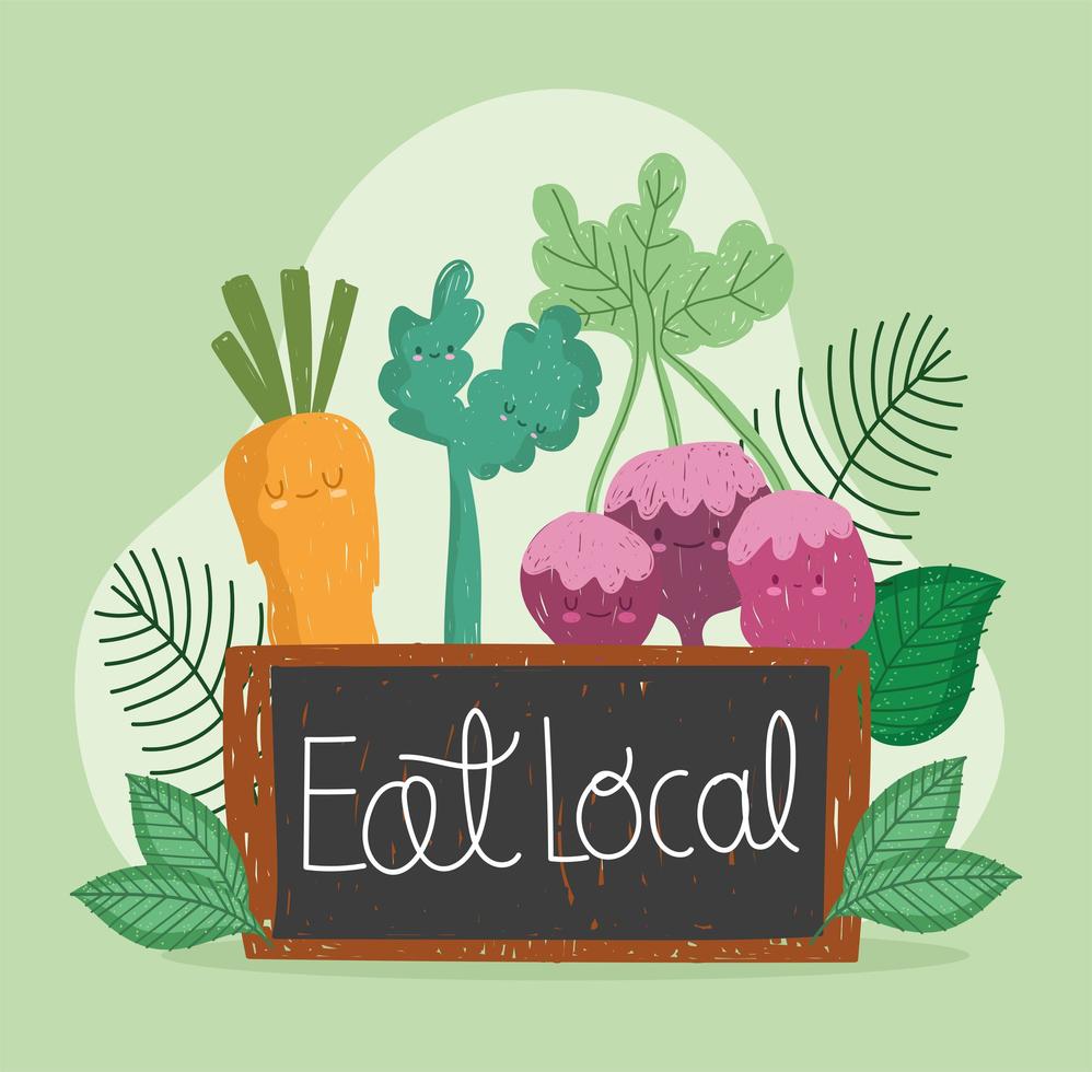 cute food eat local vector