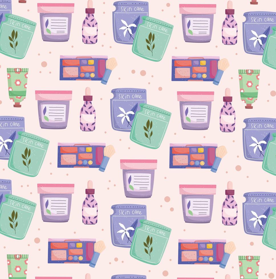makeup and cosmetics skincare vector