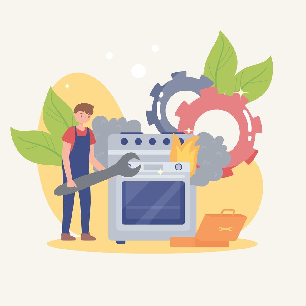 handyman and repair appliance vector
