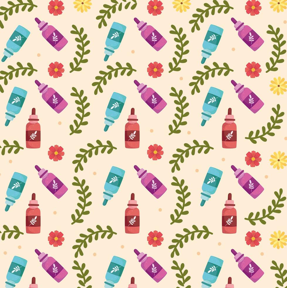 essence oil bottles background vector