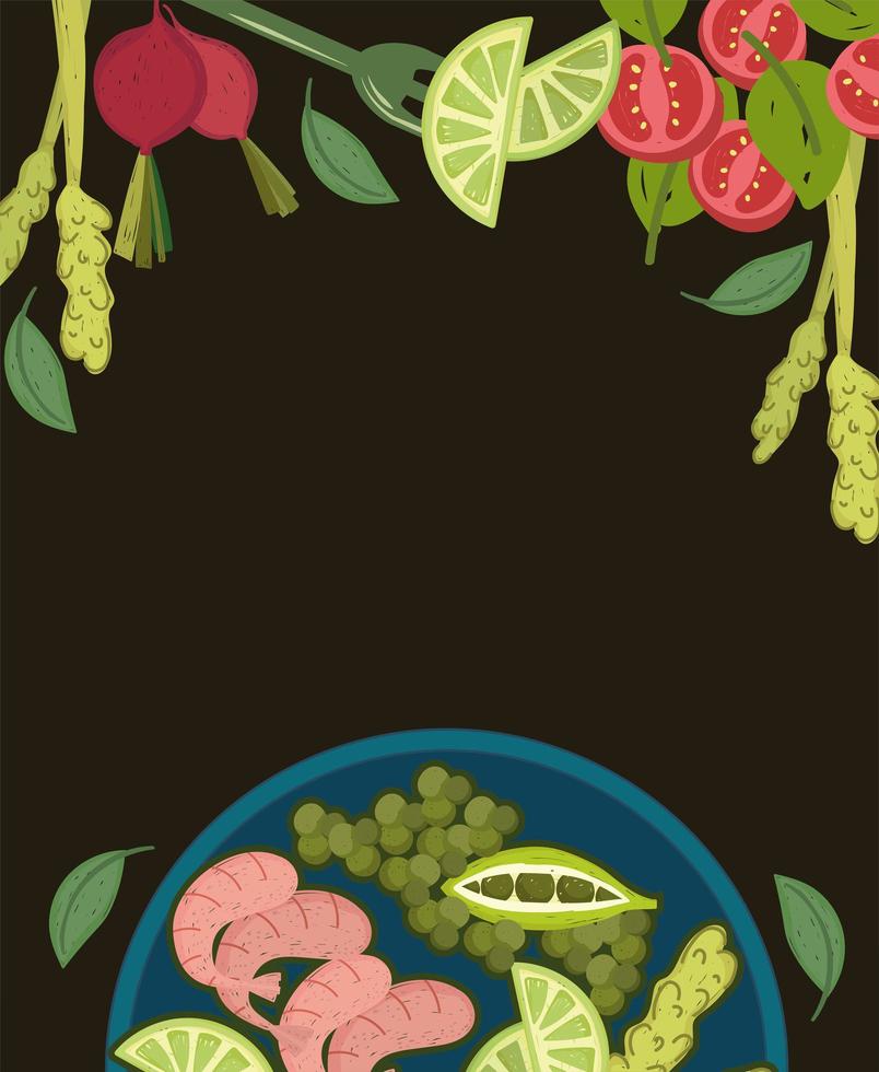 healthy and fresh food vector