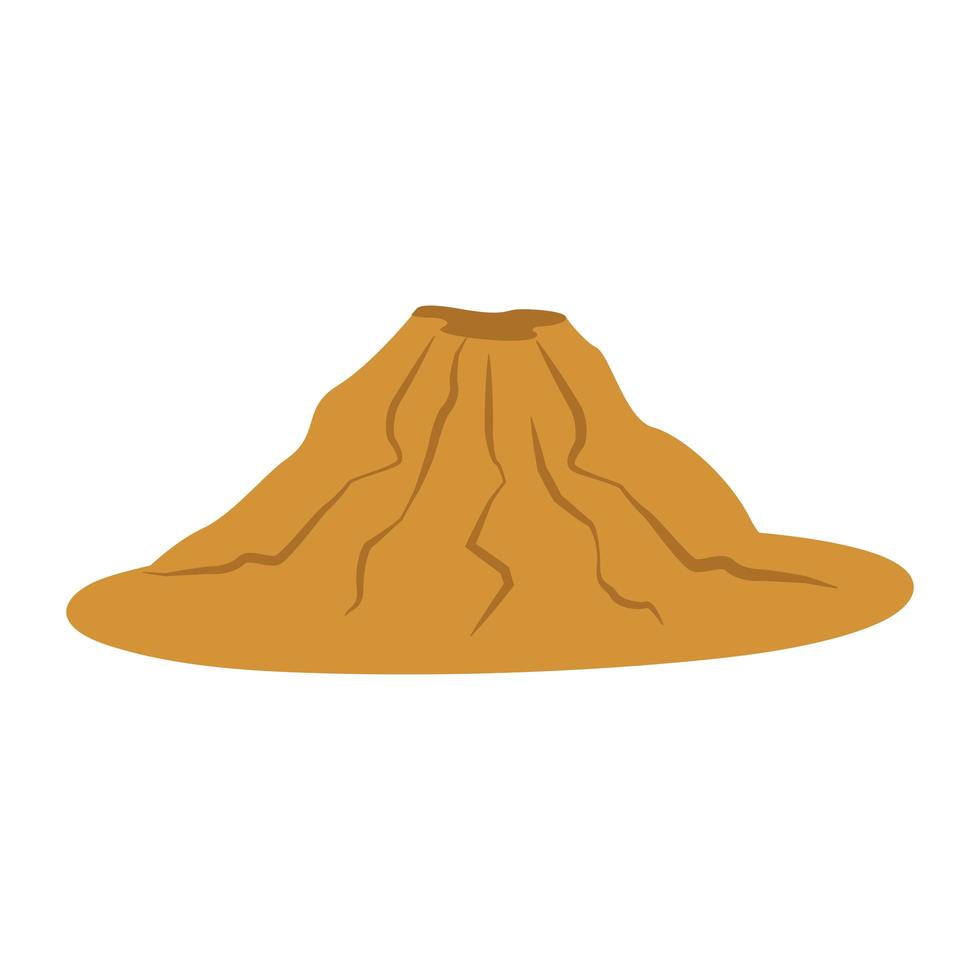 cartoon anthill nature icon in isolated style vector