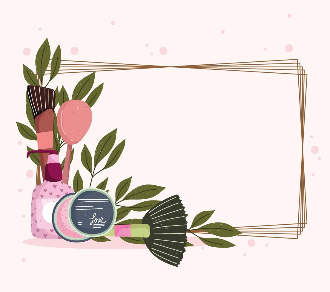 skin care tools vector