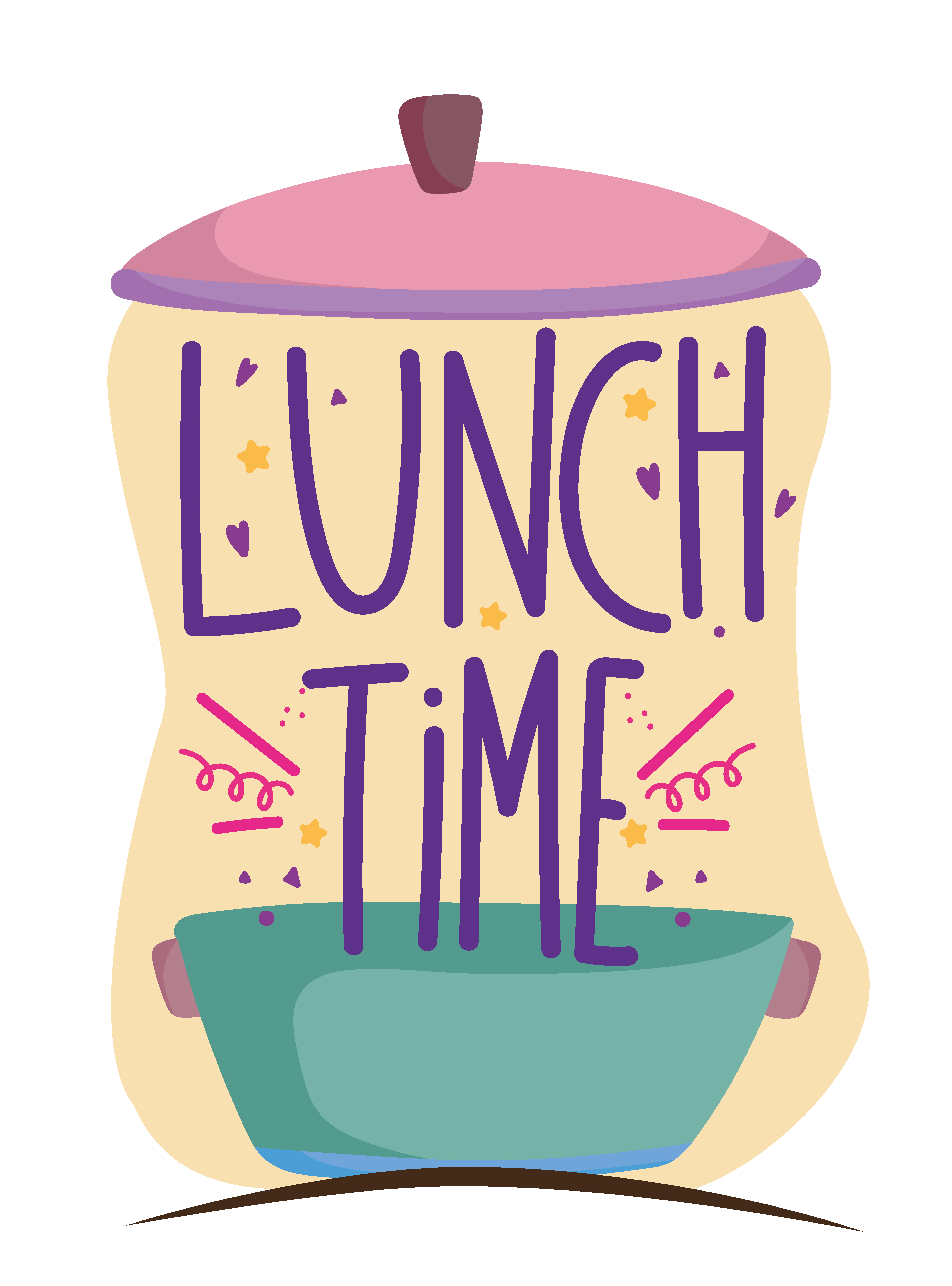 lunch time pot utensil cooking in cartoon style 3745573 Vector Art at  Vecteezy