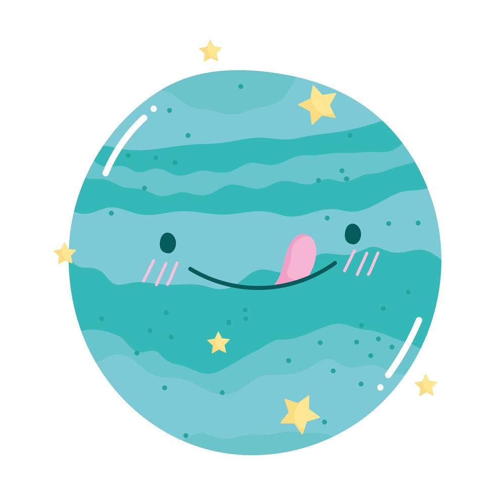 space planet venus adventure galaxy cute cartoon vector