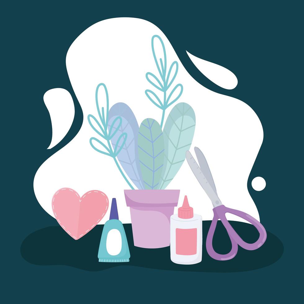 craft glue bottles vector