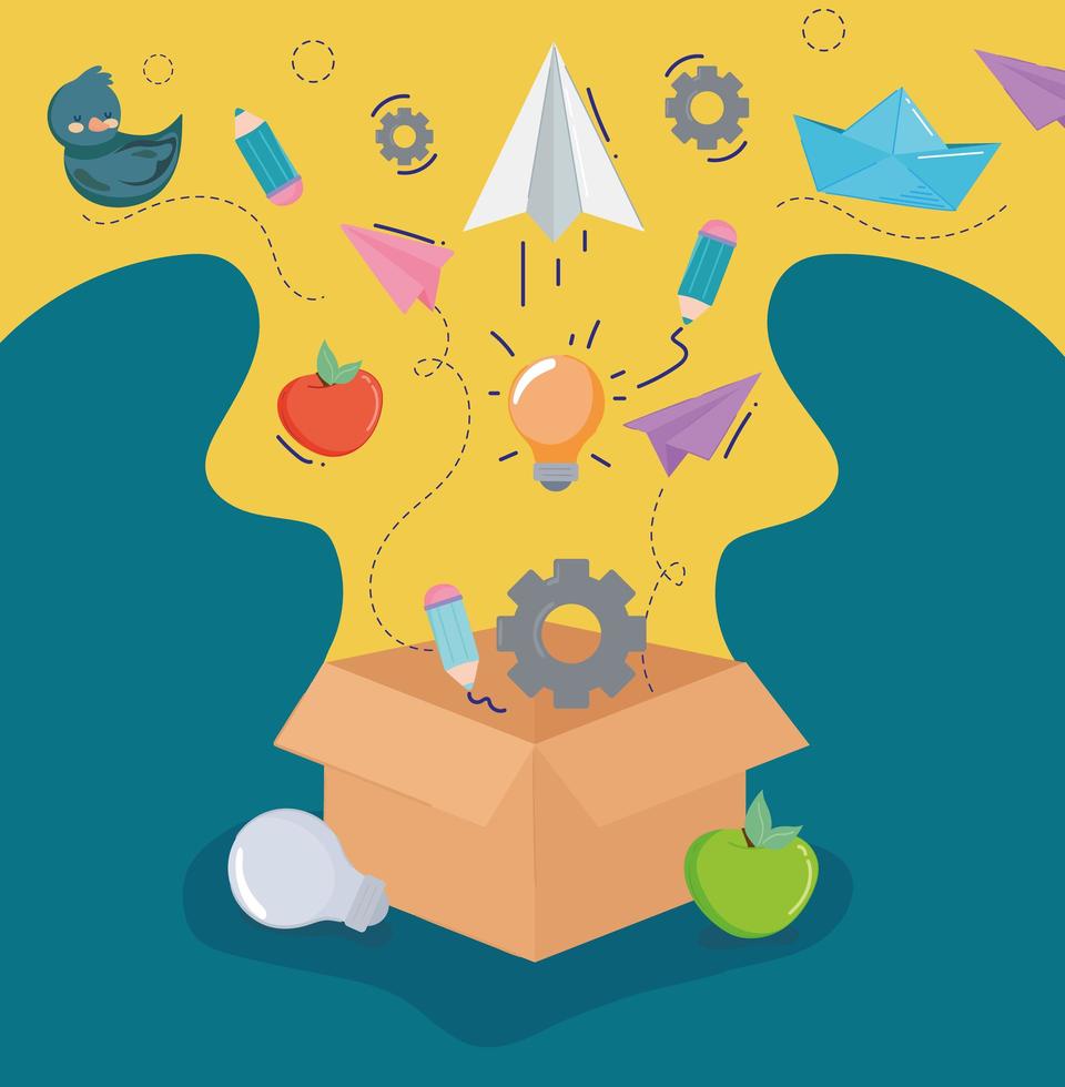 unique, creativity and imagination vector
