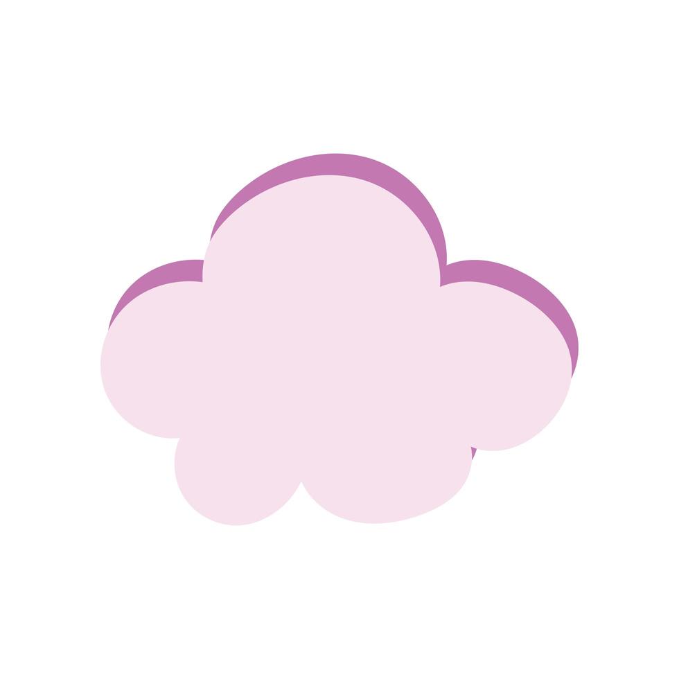 cartoon cloud sky icon in isolated style vector