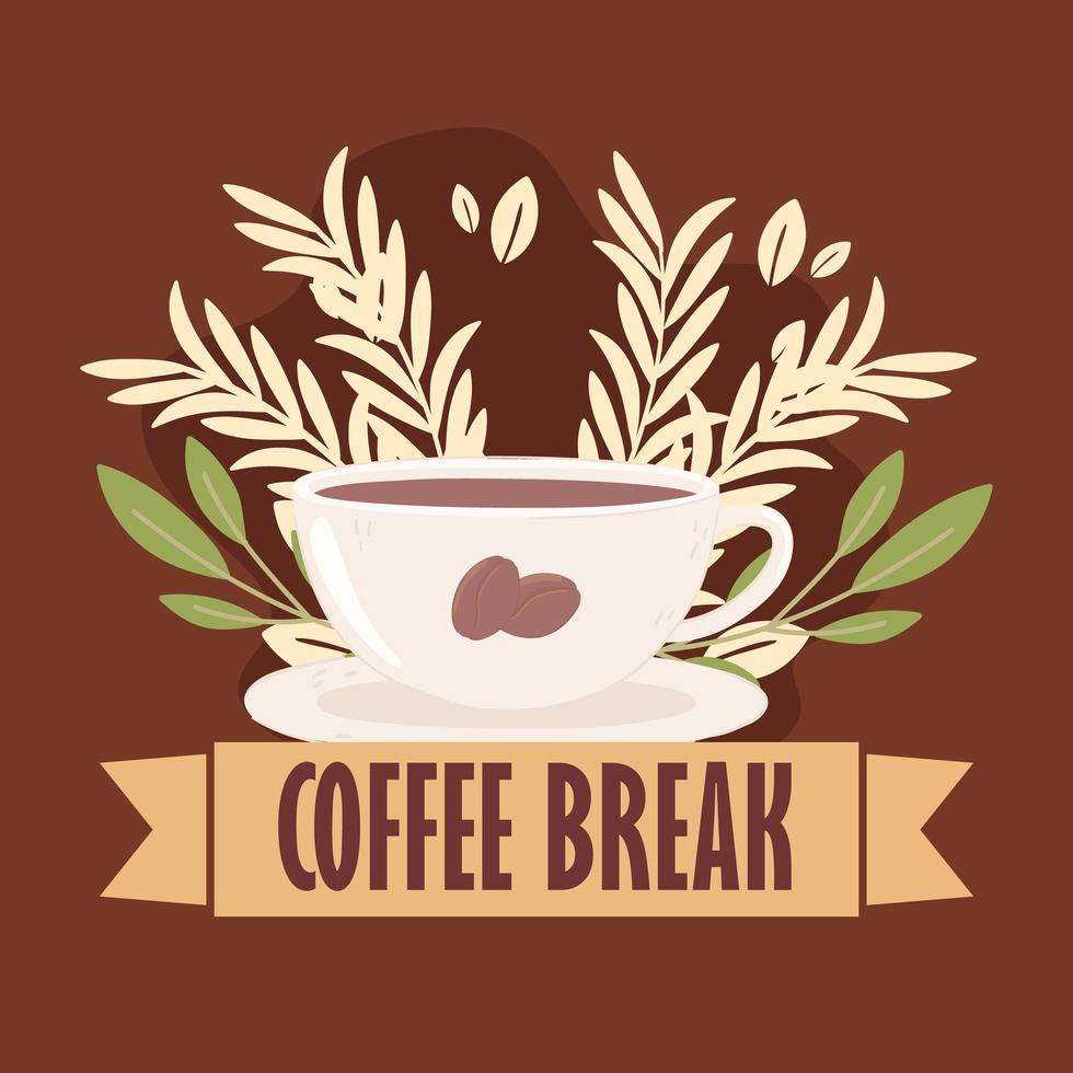 coffee break poster vector