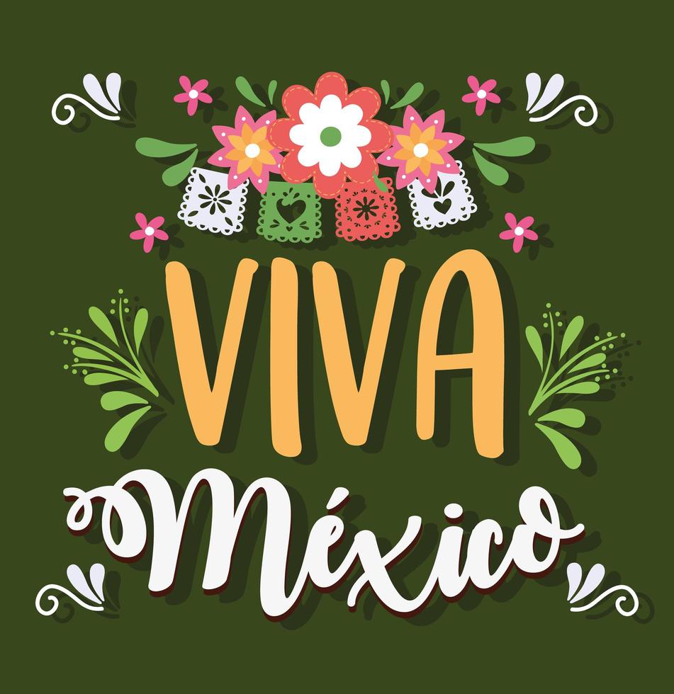 viva mexico tarjetas de felicitación vector