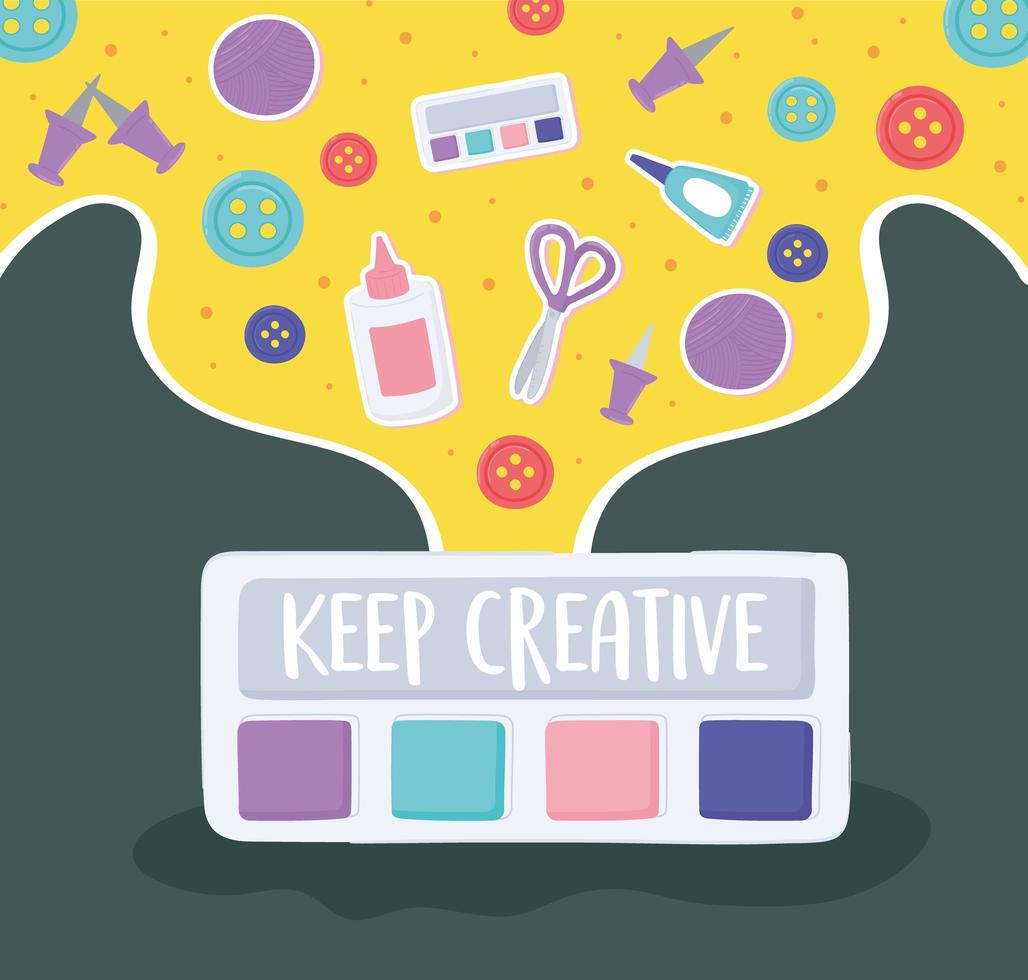 keep creative hobby vector