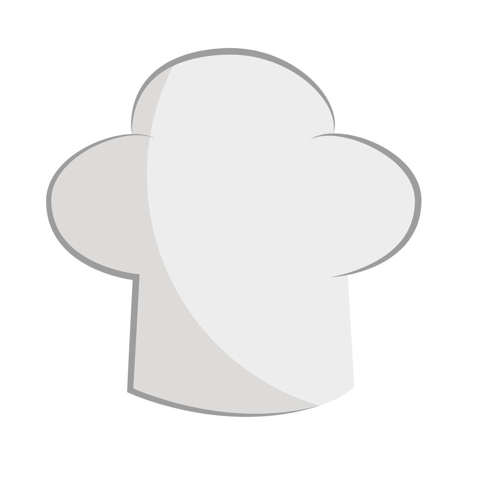 cooking chef hat uniform cartoon flat icon vector