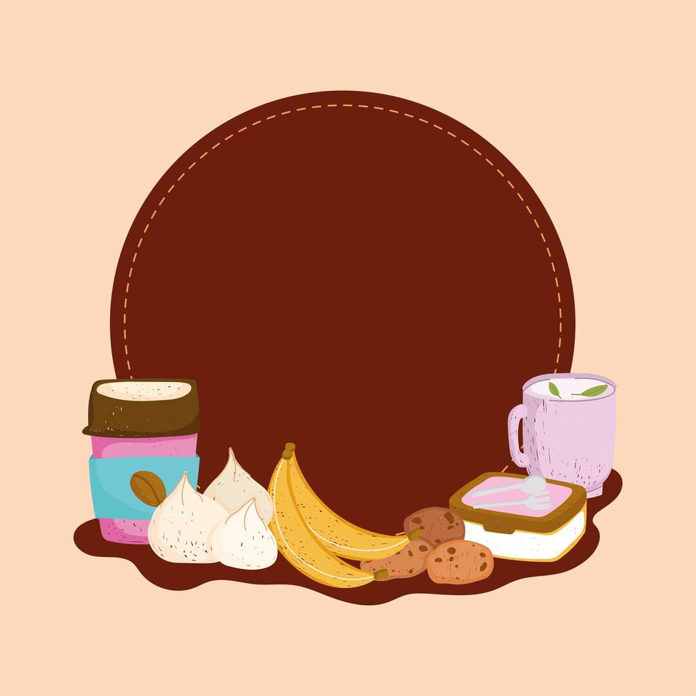 healthy food label vector