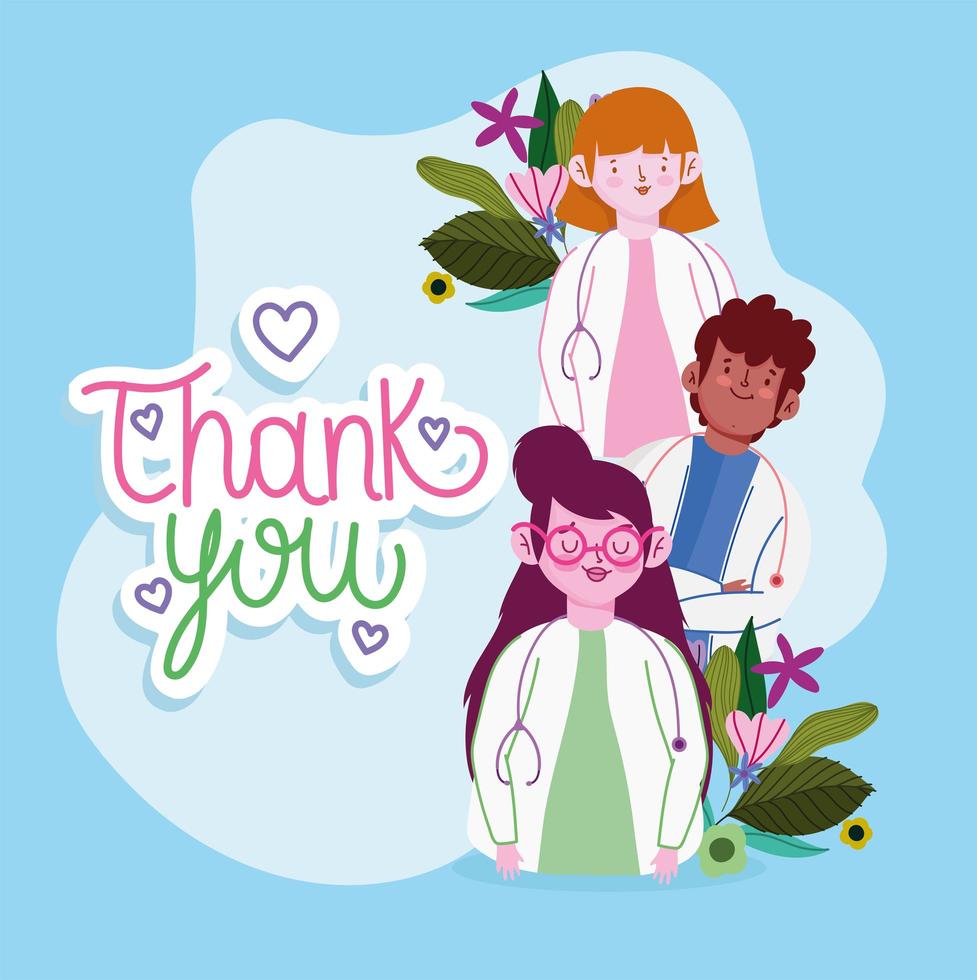 thank you doctor and nurse 3746272 Vector Art at Vecteezy