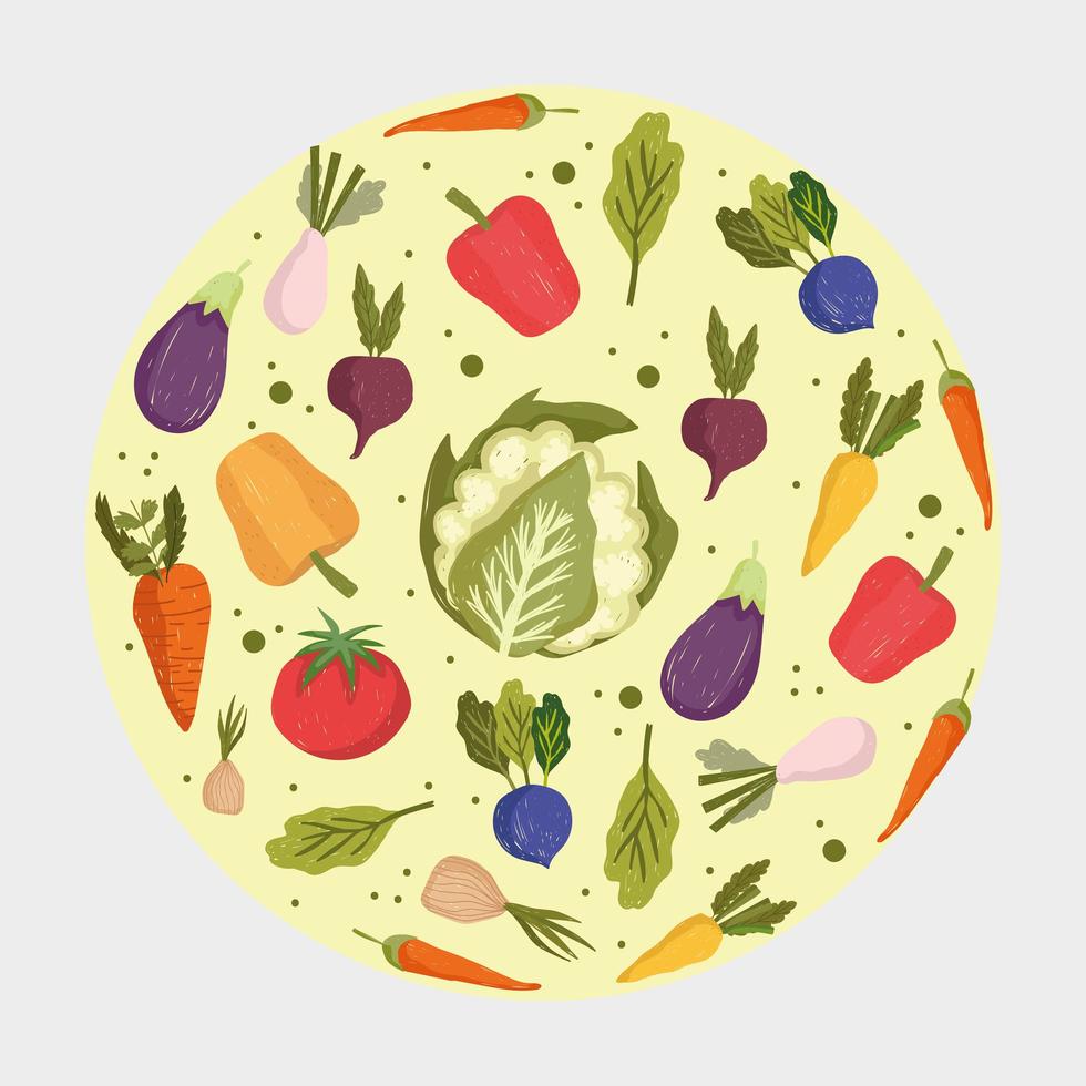 vegetables eat nutrition vector