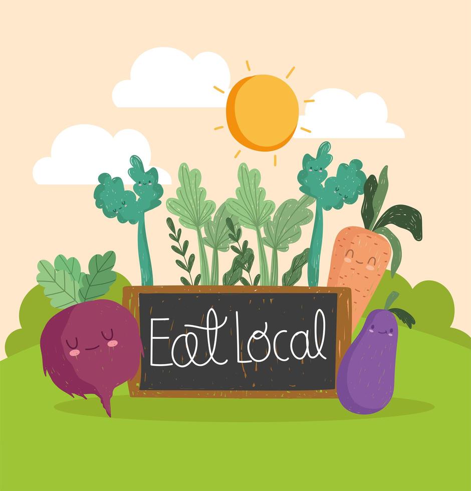 eat local countryside vector